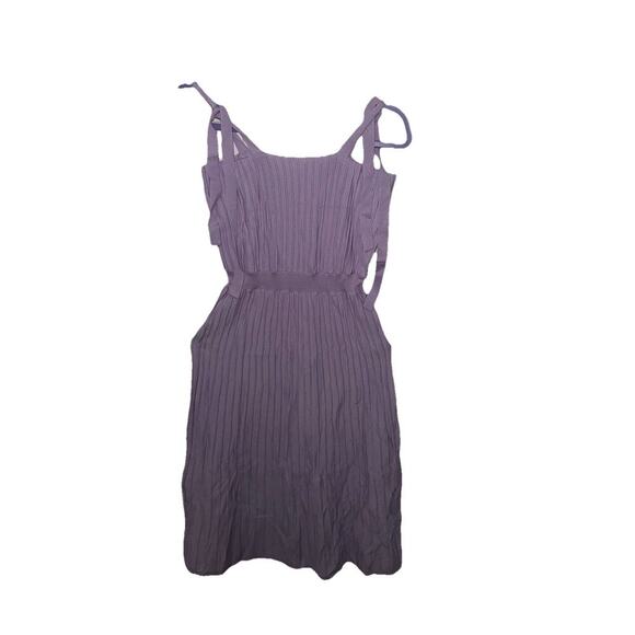 Unbranded Dresses & Skirts - Women’s Lavender Ribbed Sleeveless Dress Tie Strap Size Medium Lightweight